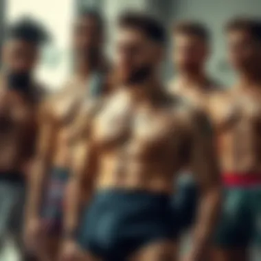 A stylish display of various boxer styles arranged aesthetically