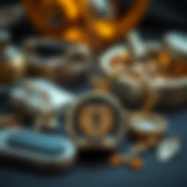 Elegant display of angel wings locket necklaces alongside care accessories