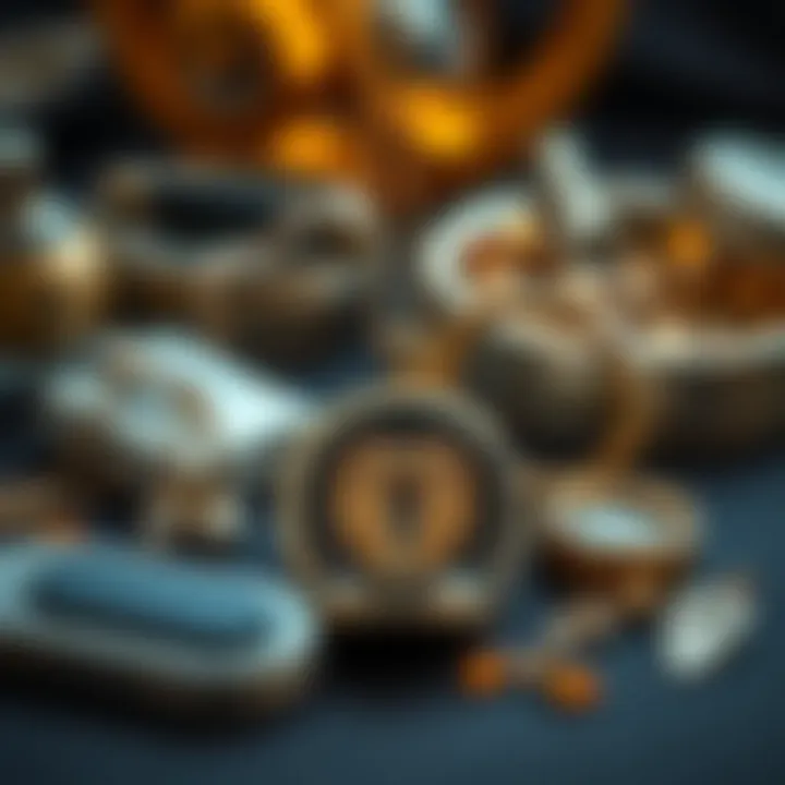 Elegant display of angel wings locket necklaces alongside care accessories