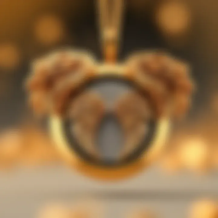 Elegant angel wings locket necklace with intricate details