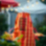 A colorful BBQ apron featuring a humorous slogan