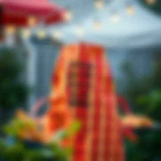 A colorful BBQ apron featuring a humorous slogan