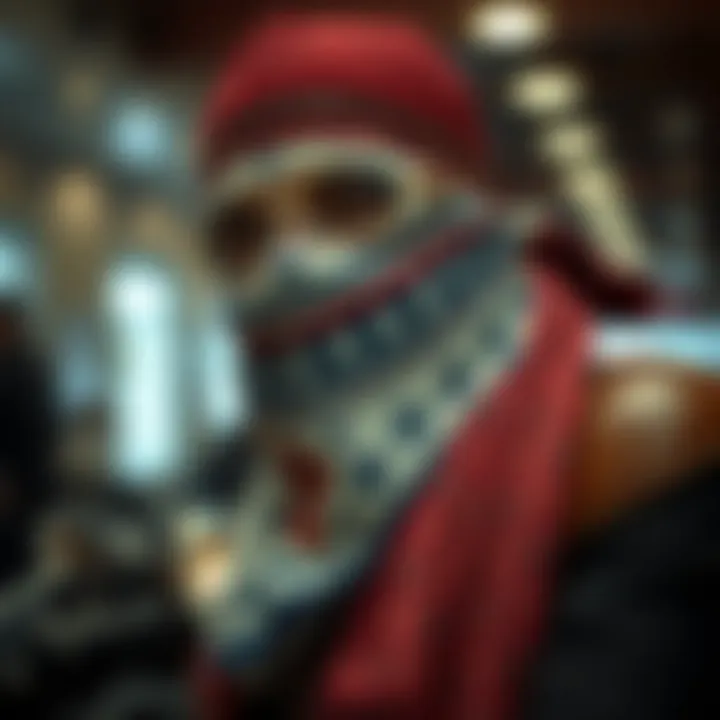 Vintage biker doo rag showcasing classic patterns