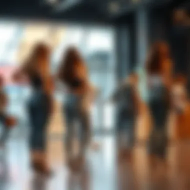 Diverse body types modeled in butt boosting jeans to emphasize versatility.