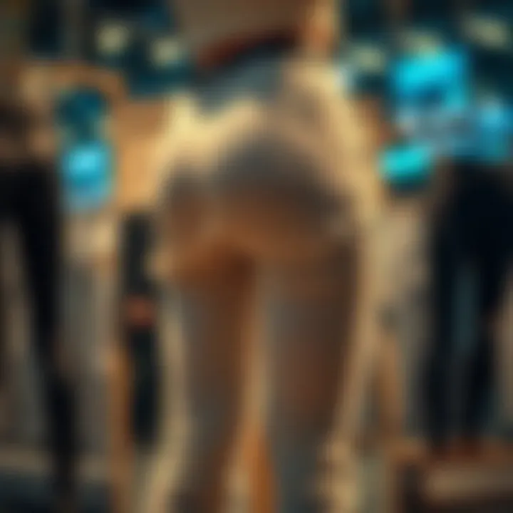 Elegant butt boosting jeans on display showcasing their unique design.