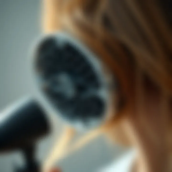 Functionality Unveiled: The Mechanics of Hair Diffusers Close-up of a hair diffuser in use, illustrating functionality and effectiveness