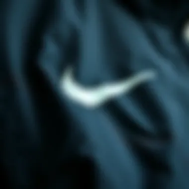Close-up of Nike jacket fabric showcasing material quality and texture