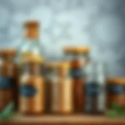 Elegant arrangement of jars with chalk labels showcasing various spices