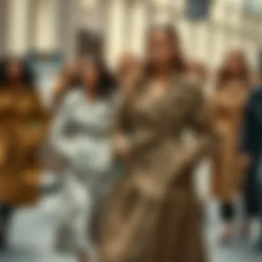 Variety of trench coat styles on display