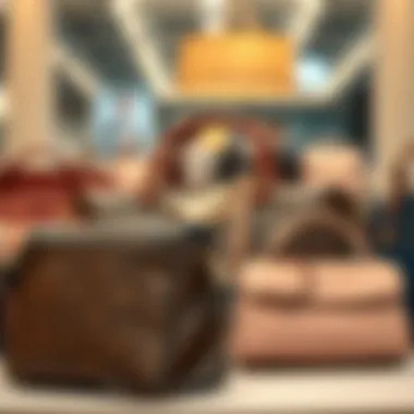 Stylish handbag collection displaying various materials