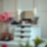 Elegant white makeup organizer with multiple drawers