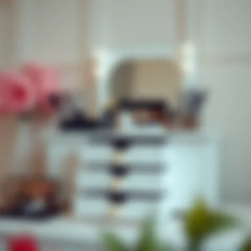 Elegant white makeup organizer with multiple drawers