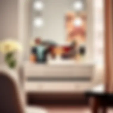 Functional White Makeup Organizer on a Vanity Functional white makeup organizer on a vanity