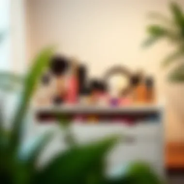 Stylish White Makeup Storage Solution Featuring Compartments Stylish white makeup storage solution featuring compartments