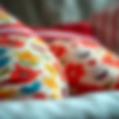 Close-up of unique fabric patterns used in couple-centric underwear.