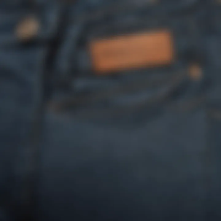 Close-up of denim texture highlighting the fabric quality of cuffed jeggings