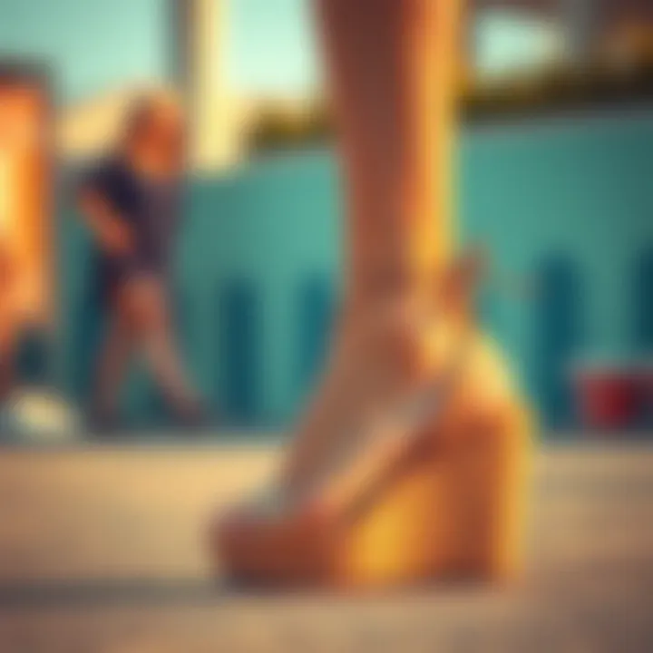 Cultural significance of cut out wedge sandals represented in fashion