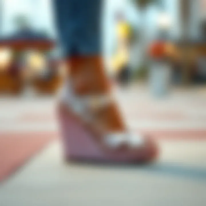 Stylish cut out wedge sandals suitable for various occasions