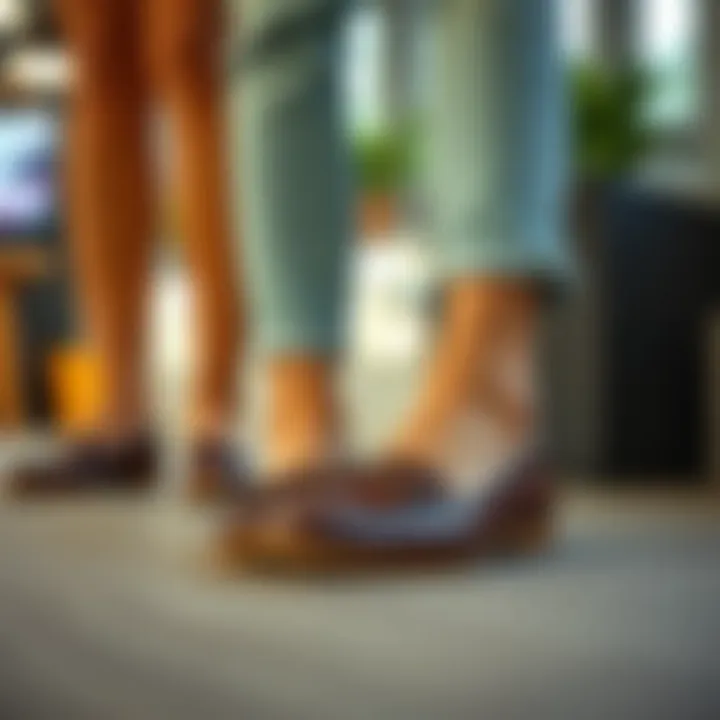 Fashionable flat shoes paired with casual outfits