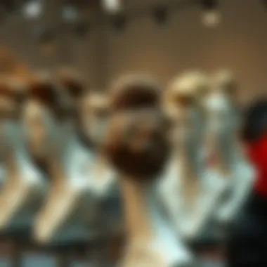 Various types of hair buns displayed on elegant mannequins
