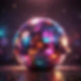 Colorful disco ball centerpiece for party decor