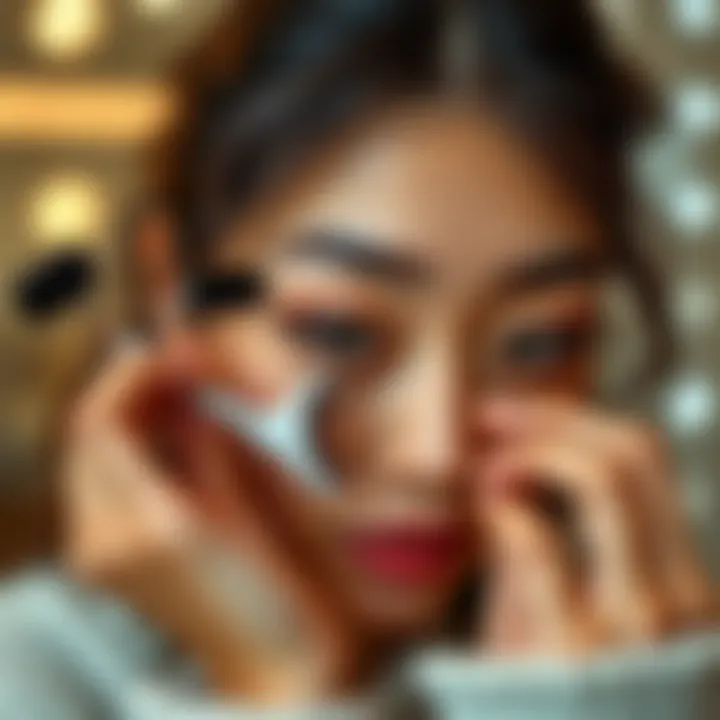 Tips for effective usage of portable eyelash curlers highlighted through visual demonstration