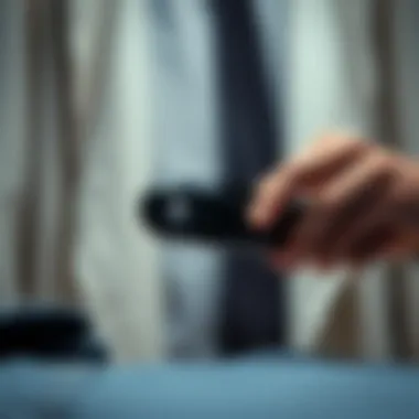 Demonstration of an electric fabric shaver in action