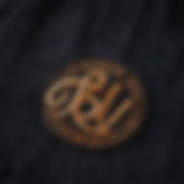 Close-up of a beanie with intricate embroidery showcasing a unique name