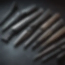 A close-up view of essential cutting tools for hair stylists