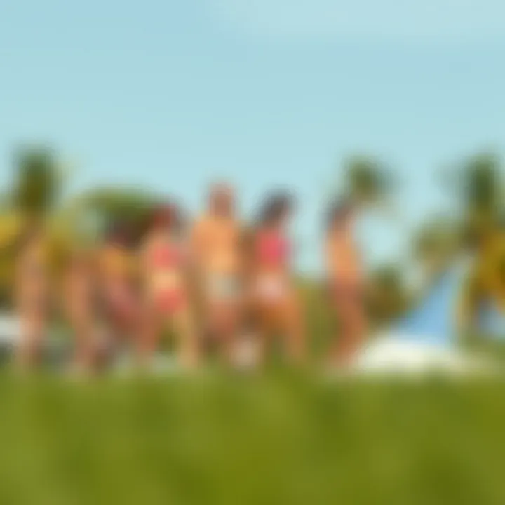 An illustration showing the evolution of matching underwear styles over time.