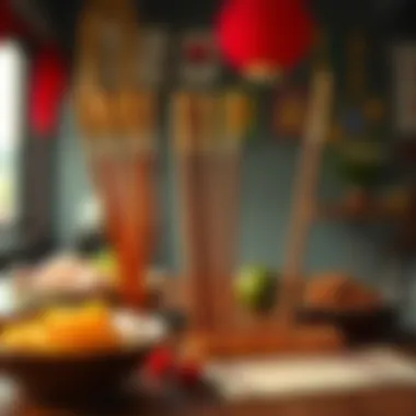 Cultural significance of chopsticks showcased in different settings