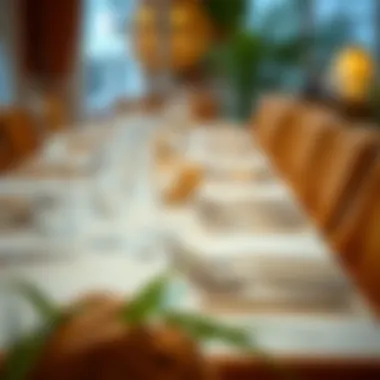 Sophisticated Dining with Bamboo Silverware Elegant bamboo handle silverware set on a dining table