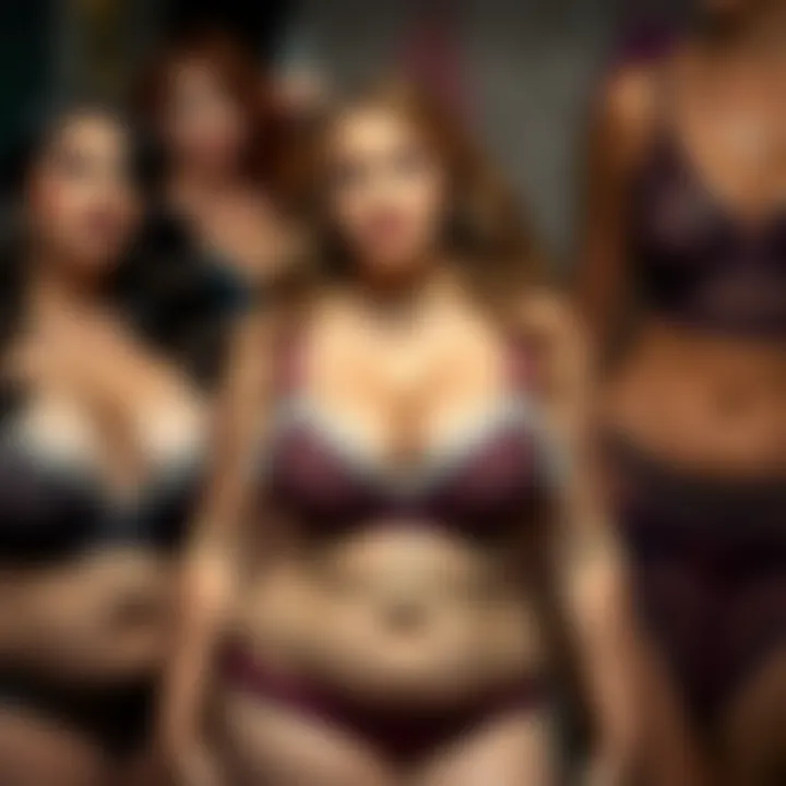 A variety of burgundy lingerie styles tailored for plus sizes