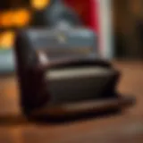 Elegant double zipper wallet organizer showcasing intricate design and premium materials.