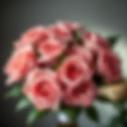 Elegant dusty rose silk roses arranged in a sophisticated bouquet