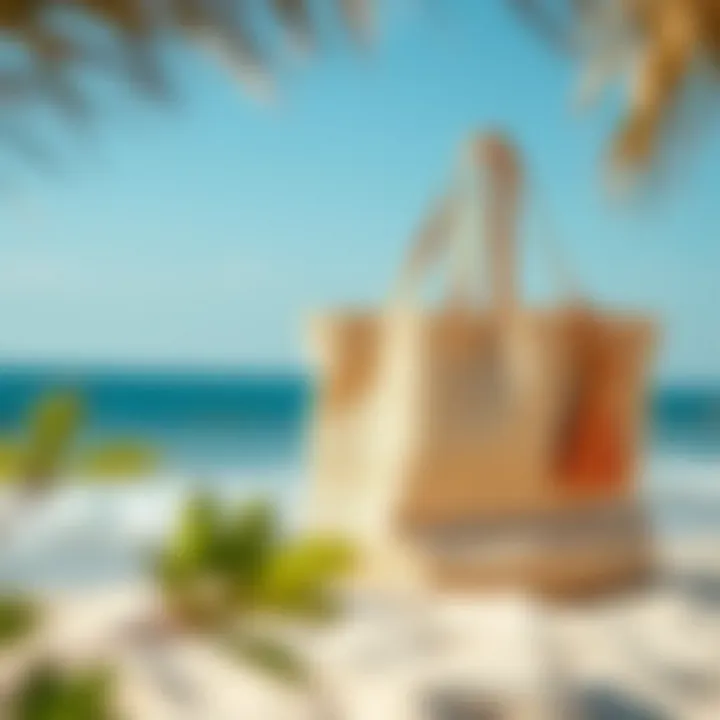 An environmentally friendly beach bag made from sustainable resources