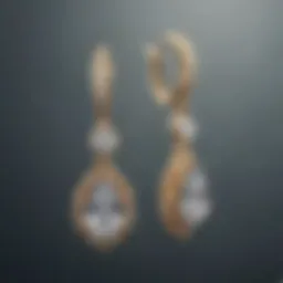 Elegant design of leverback earrings showcased against a soft background