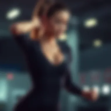 Person engaging in a workout while wearing a comfortable bodysuit