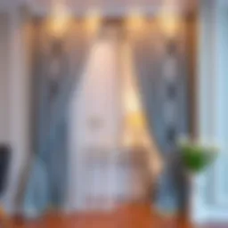 Elegant beaded door curtain enhancing interior decor