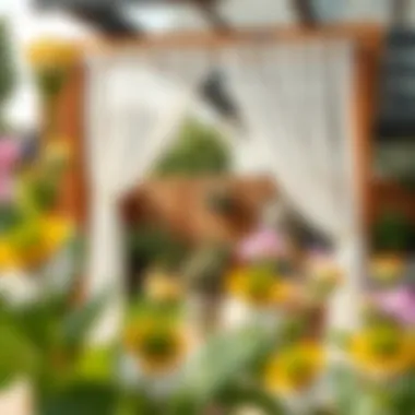 Installing Net Curtains in a Garden Step-by-step installation of net curtains in a garden space