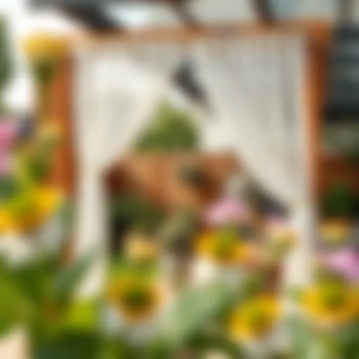 Installing Net Curtains in a Garden Step-by-step installation of net curtains in a garden space