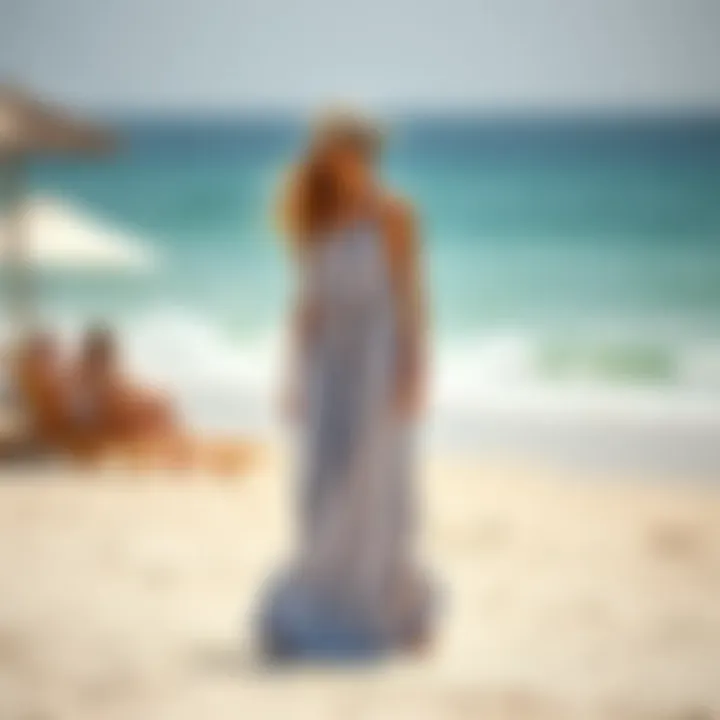 Casual sleeveless maxi dress perfect for beach outings