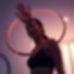 A sleek smart fit hula hoop designed for modern fitness.