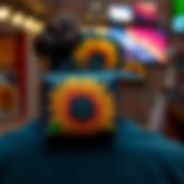 Artistic designs created with sunflower heat transfer vinyl on various accessories