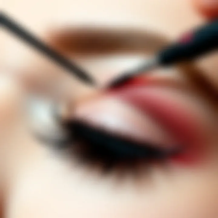 Flawless Application of Mink Lashes Application of mink lashes showcasing flawless technique