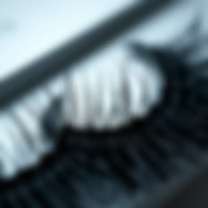 Texture and Quality of Mink Lashes Close-up of 20mm mink lashes emphasizing texture and quality