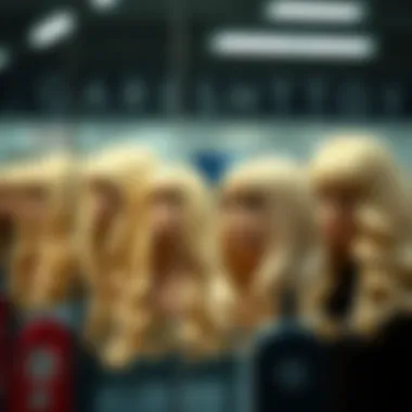 Historical evolution of wigs showcased in a timeline