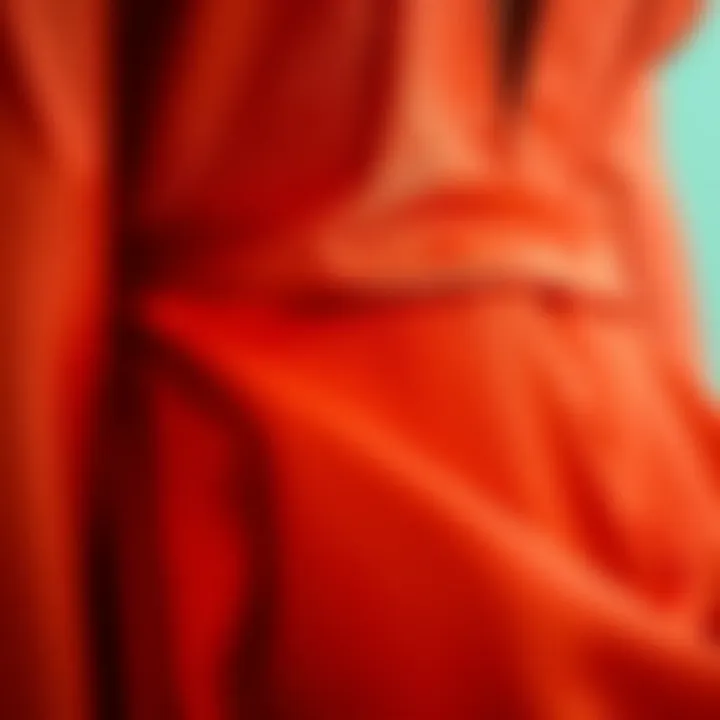 Close-up of luxurious fabric texture of a sexy little dress