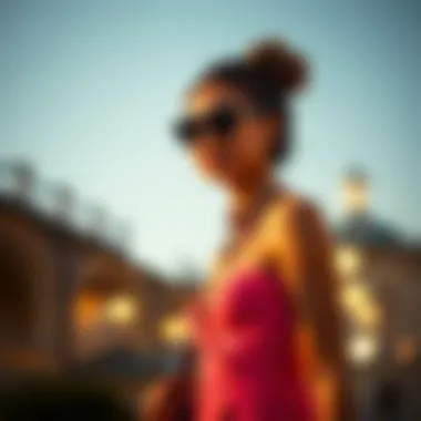 Stylish accessories paired with a sexy little dress