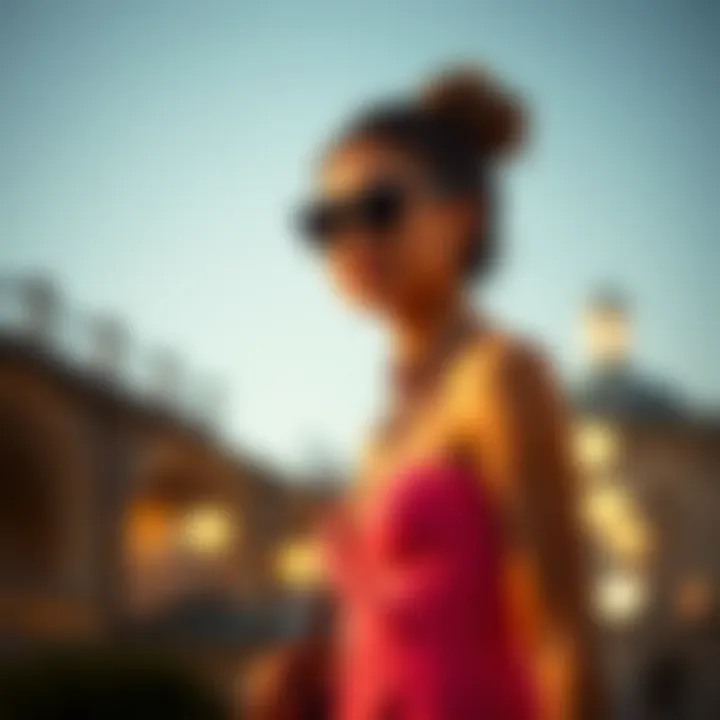 Stylish accessories paired with a sexy little dress